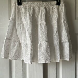 Wild Fable White Eyelet A-Line Skirt